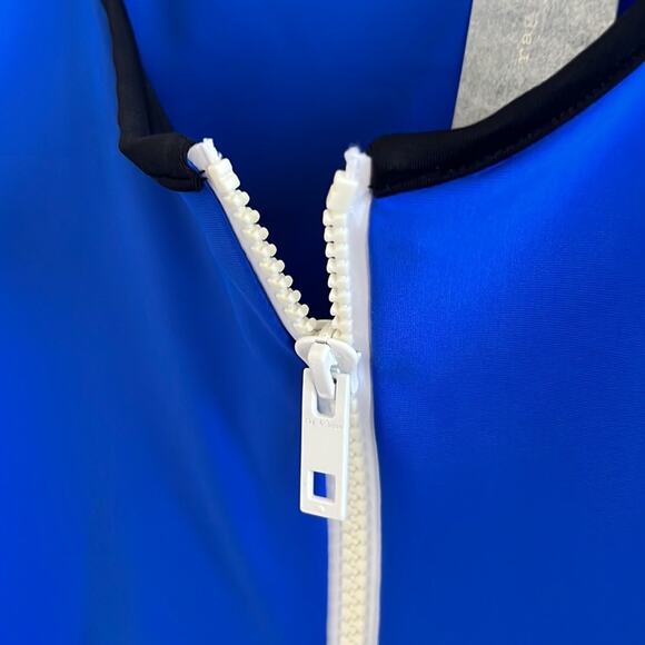 NWT Rag & Bone Zip One Piece Swimsuit Cobalt Blue W294T14JK Medium - Picture 7 of 12